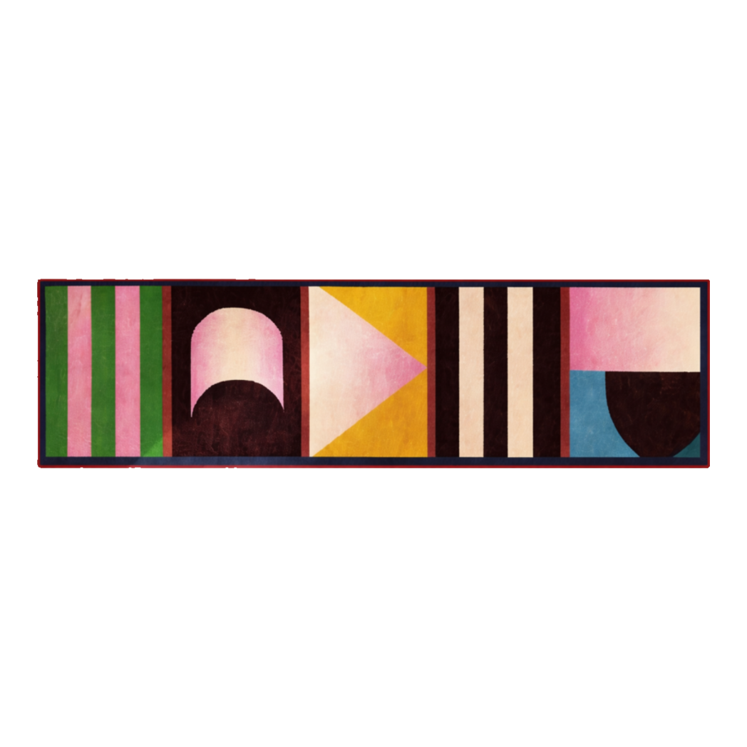 Thảm Bed Nhung Bỉ 80X160 - Popart Geometric