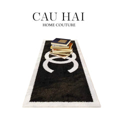 Thảm Bed Sợi Dệt 80X200 - Noire Iconique Coco Spéciale Édition-THẢM TRÒN - THẢM BED-CẬU HAI HOME DECOR