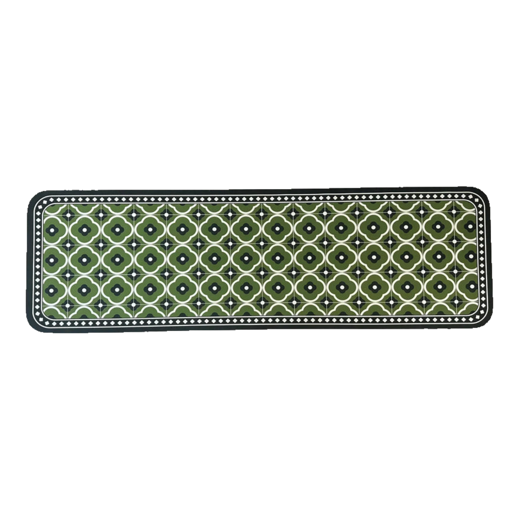 Thảm Bếp Microfiber 1M6 Olive Vert Petals