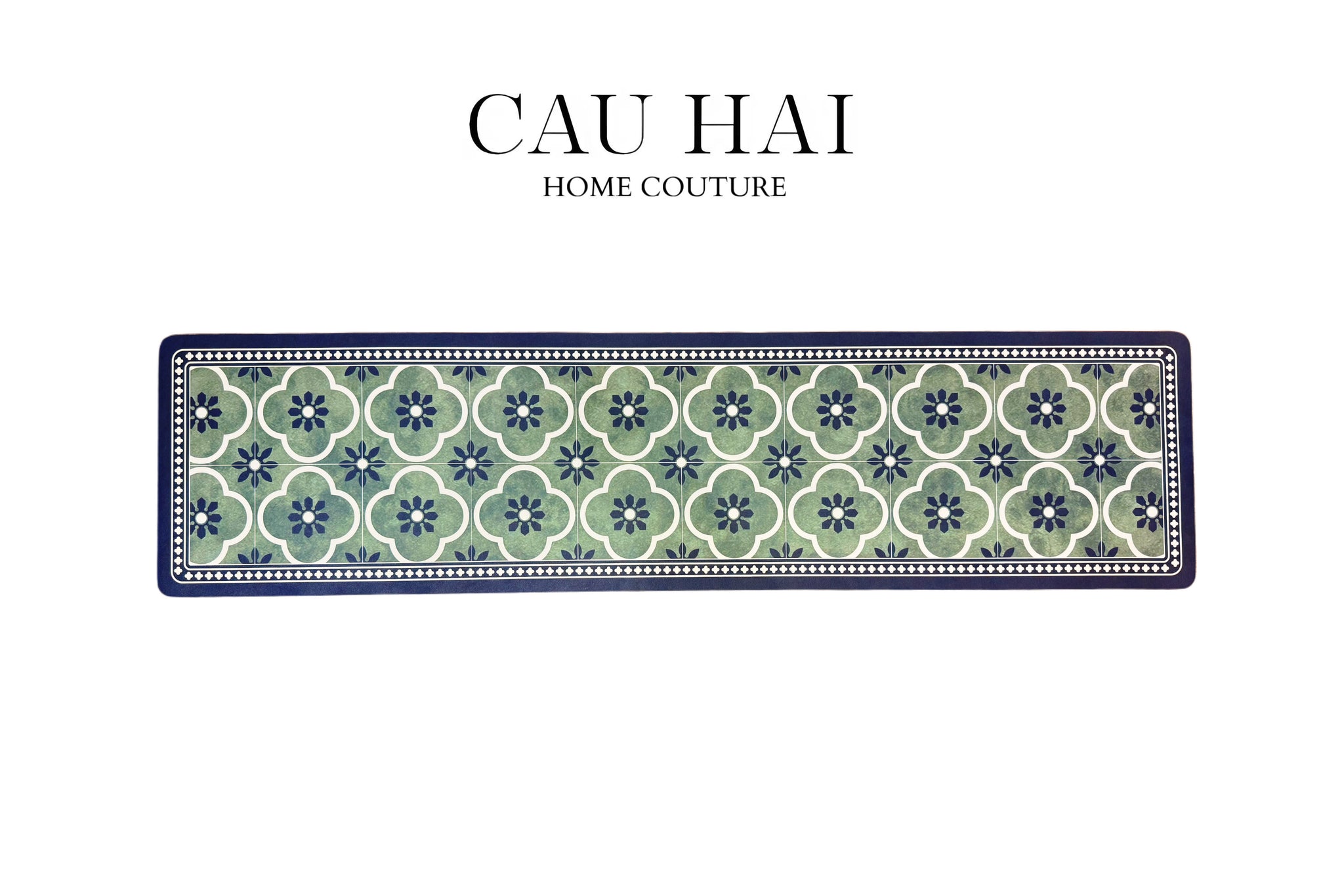 THẢM BẾP MICROFIBER 45X180 - GREEN PETALS-1- Cậu Hai Home Decor