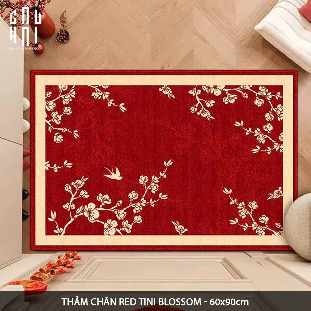 THẢM CHÂN NHUNG BỈ RED TINI BLOSSOM 60X90CM