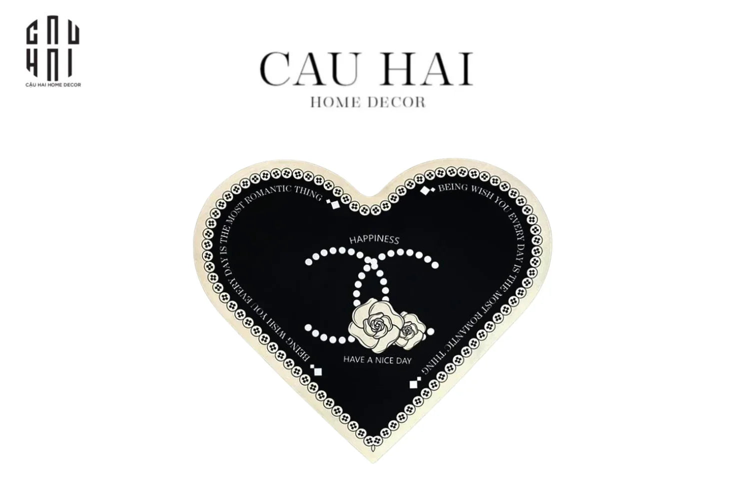 THẢM CỬA - 80CM HAPPINESS - DOOR MAT-CẬU HAI HOME DECOR