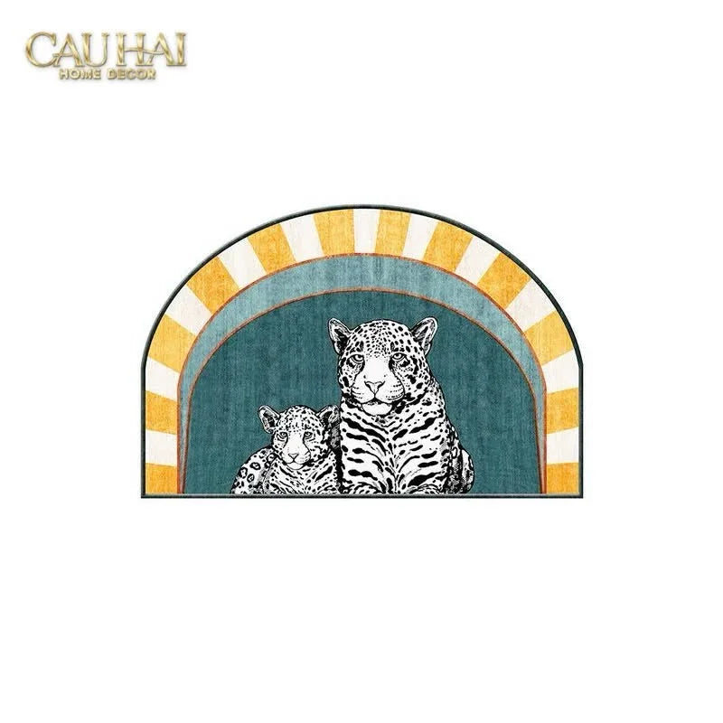 THẢM CỬA 80X120 - DEUX PANTHÈRES DE CIRQUE