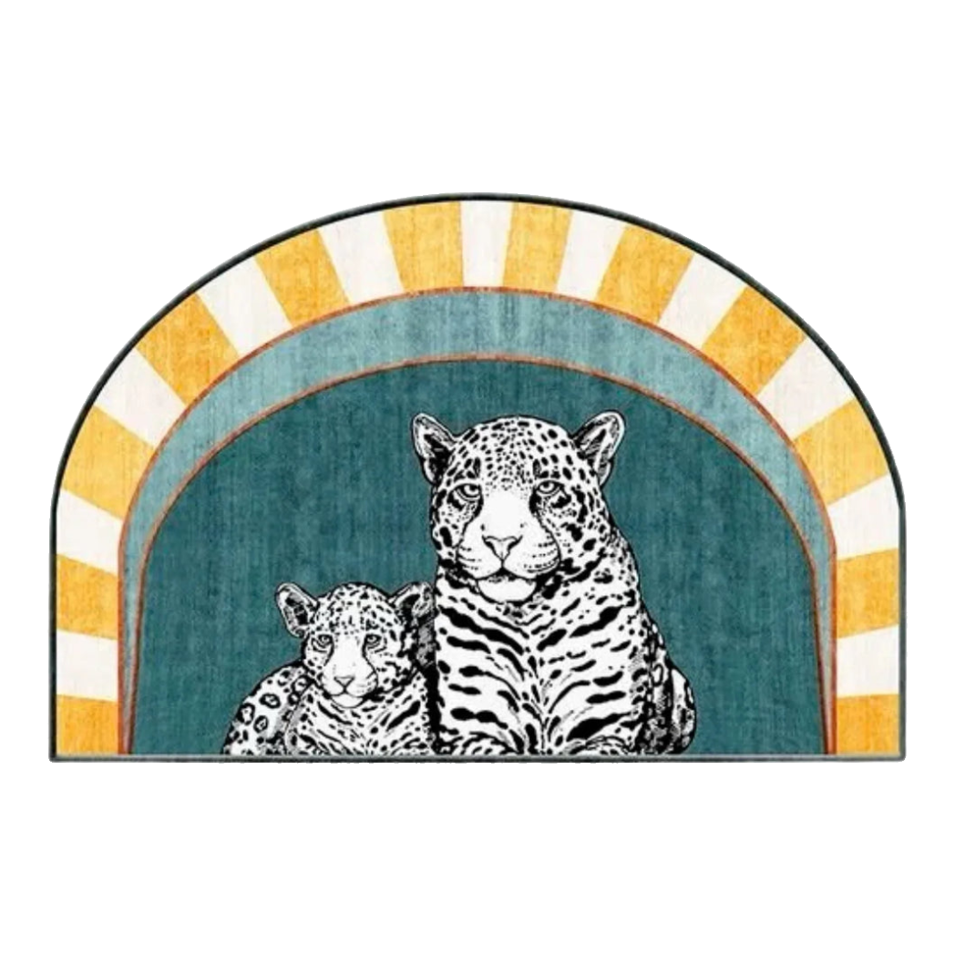 Thảm Cửa 80X120 - Deux Panthères De Cirque
