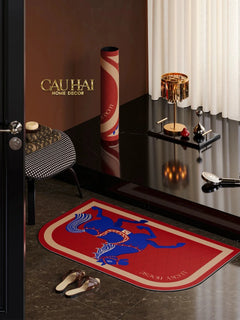 Thảm Cửa / Bathroom Micro-Nappa Gen8 45x90 Ngựa Xanh Hoàng Gia - Crimson Royal Cheval-CẬU HAI HOME DECOR