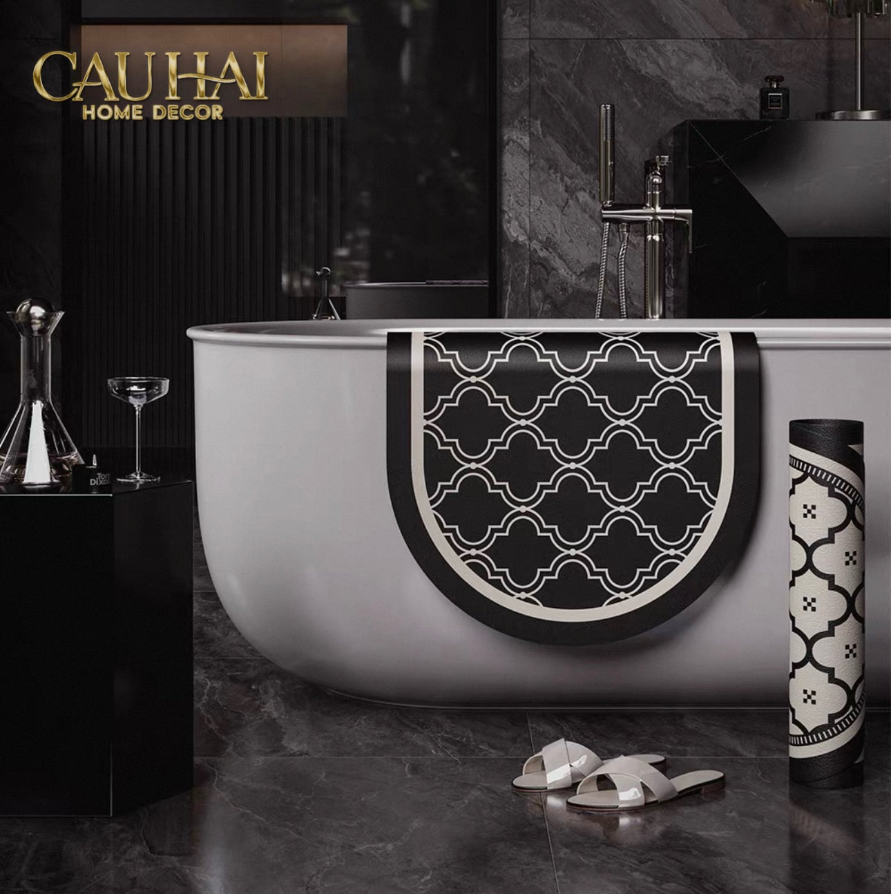 Thảm Cửa / Bathroom Micro-Nappa Gen8 45x90 Savoir Atélier Trellis - Da Thấm Hút-CẬU HAI HOME DECOR