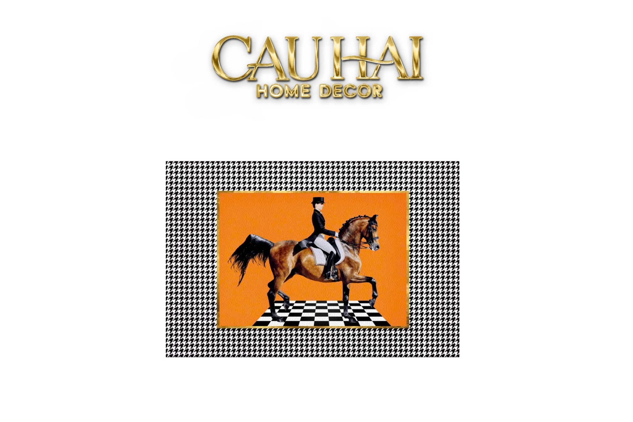 Thảm Cửa Da 100X120 - Hound Ob Horseman - CẬU HAI HOME DECOR