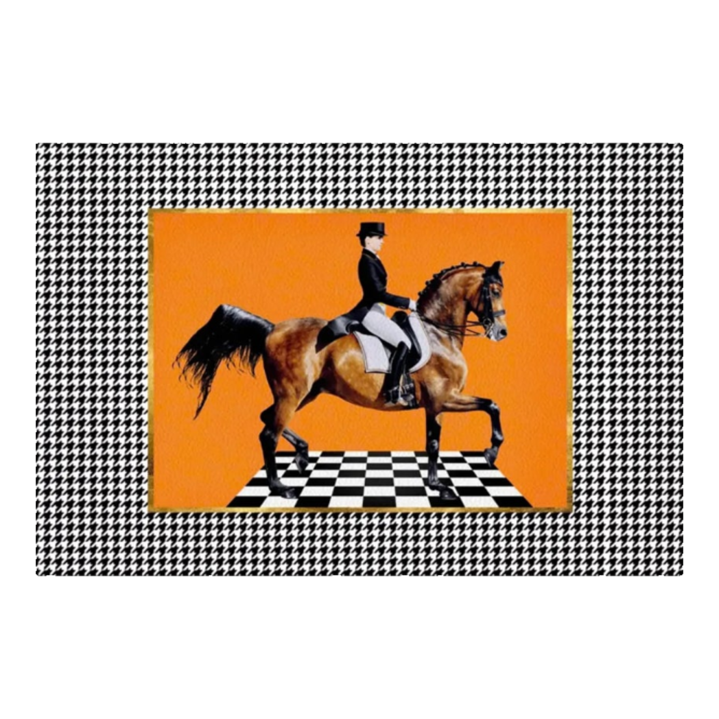 Thảm Cửa Da 100X120 - Hound Ob Horseman