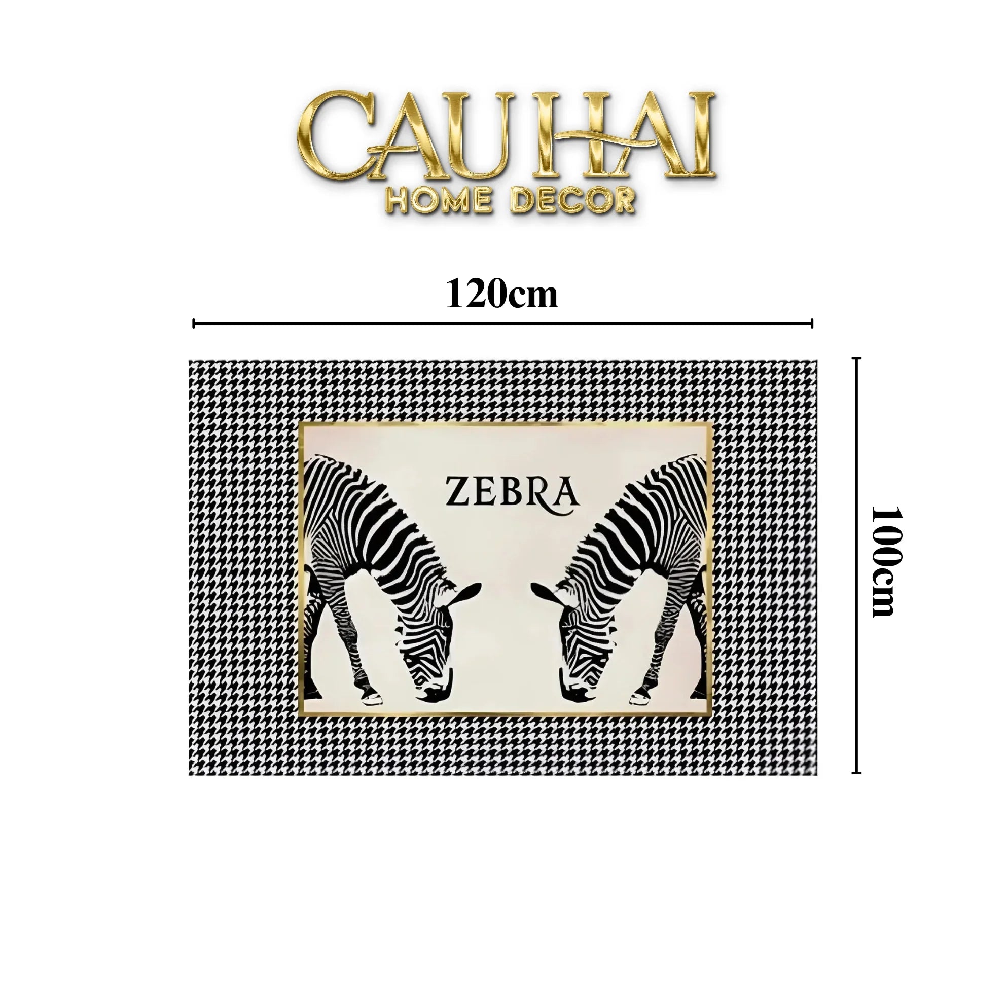 Thảm Cửa Da 100X120 - Hound Zebra-THẢM CỬA-CẬU HAI HOME DECOR