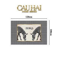 Thảm Cửa Da 100X120 - Hound Zebra-THẢM CỬA-CẬU HAI HOME DECOR