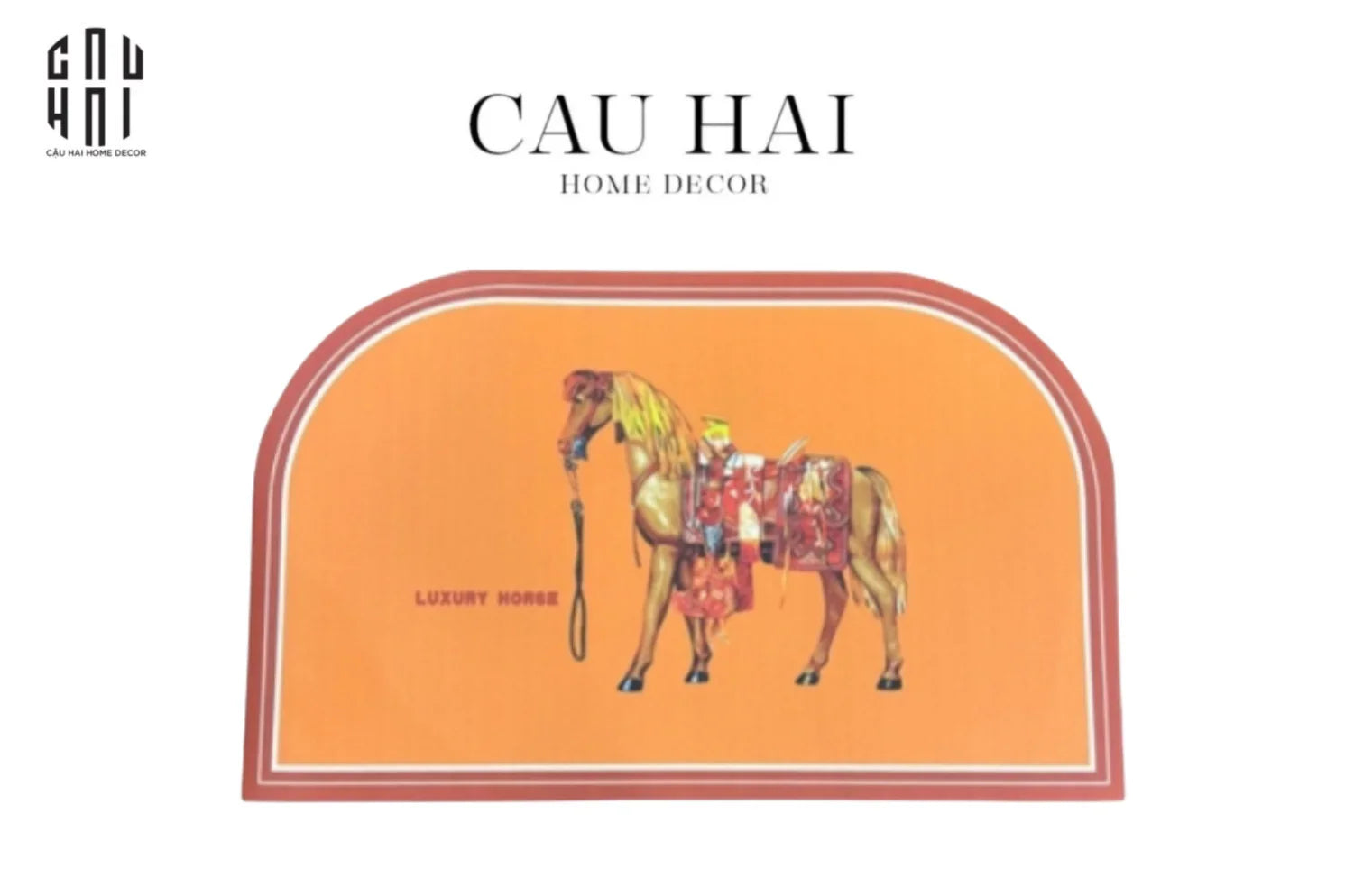 Thảm Cửa Da 50X80 - Mon Petit Cheval Door Mat - CẬU HAI HOME DECOR