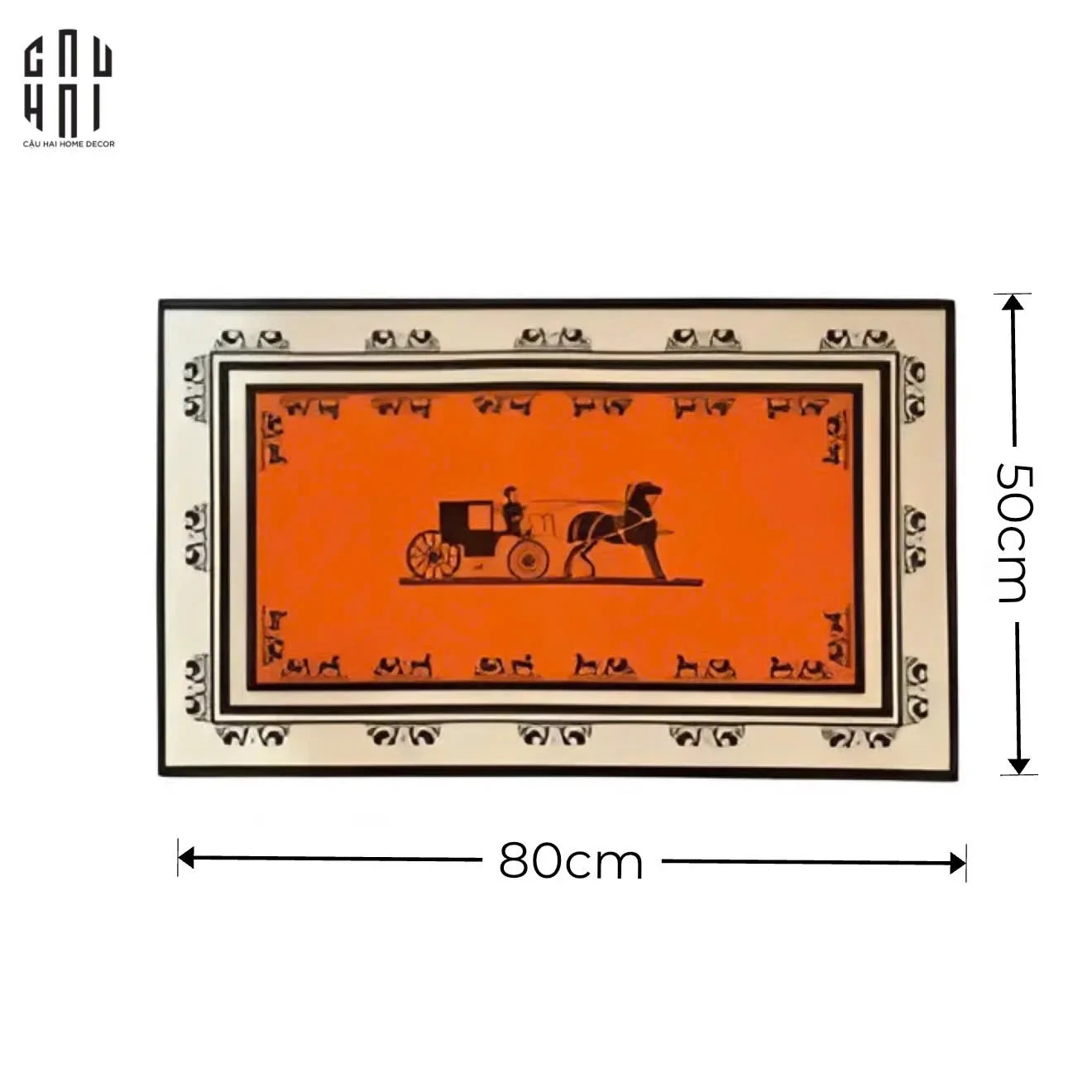THẢM CỬA DA 50x80 - VINTAGE CHARIOT HELIOS DOOR MAT