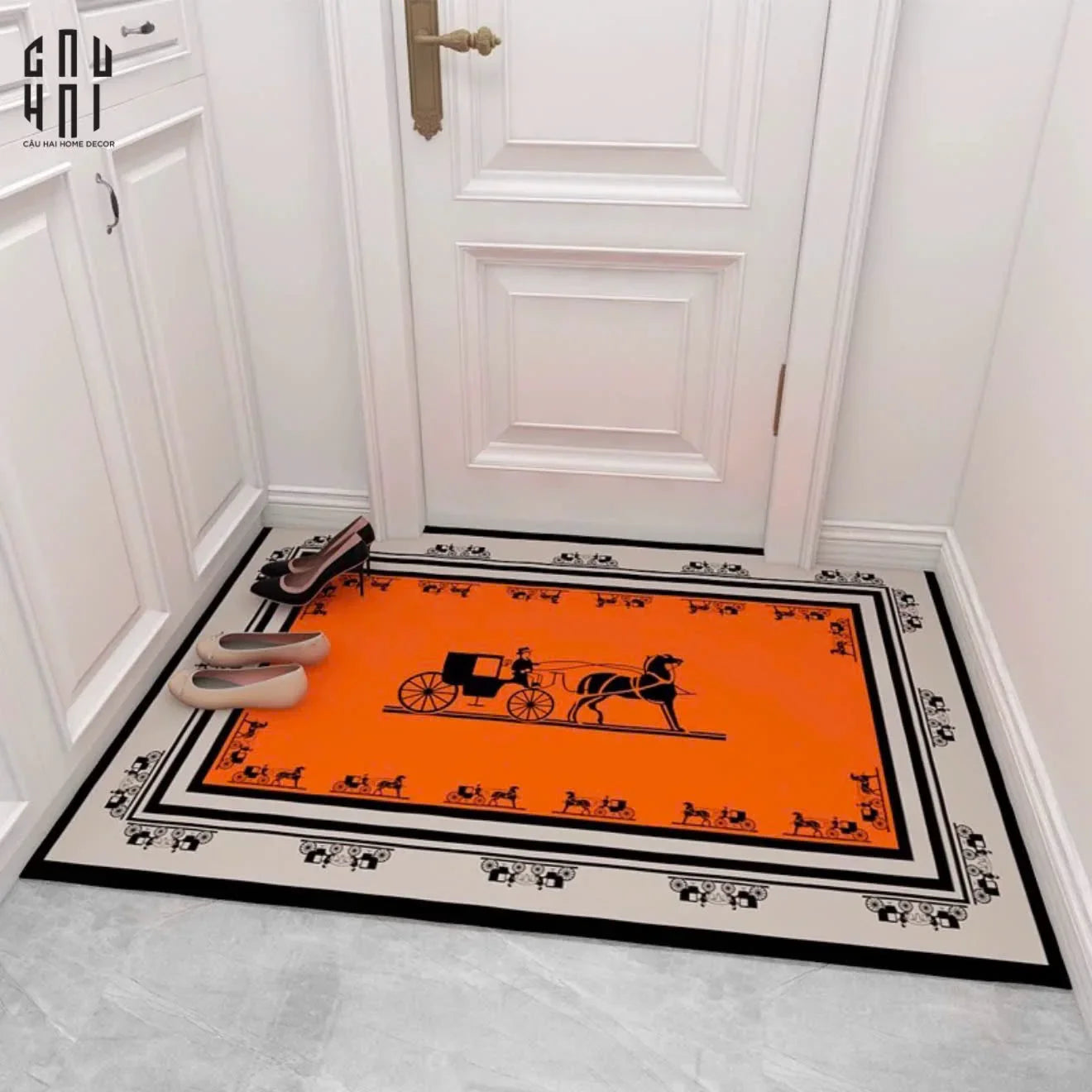 THẢM CỬA DA 50x80 - VINTAGE CHARIOT HELIOS DOOR MAT