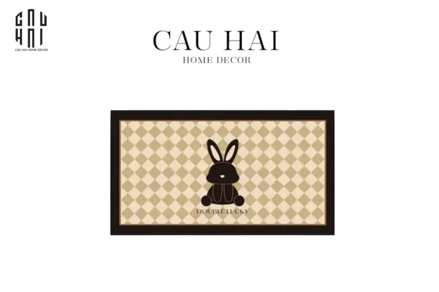 Thảm Cửa Da 60X120 Golden Bunny - Rectangle - CẬU HAI HOME DECOR