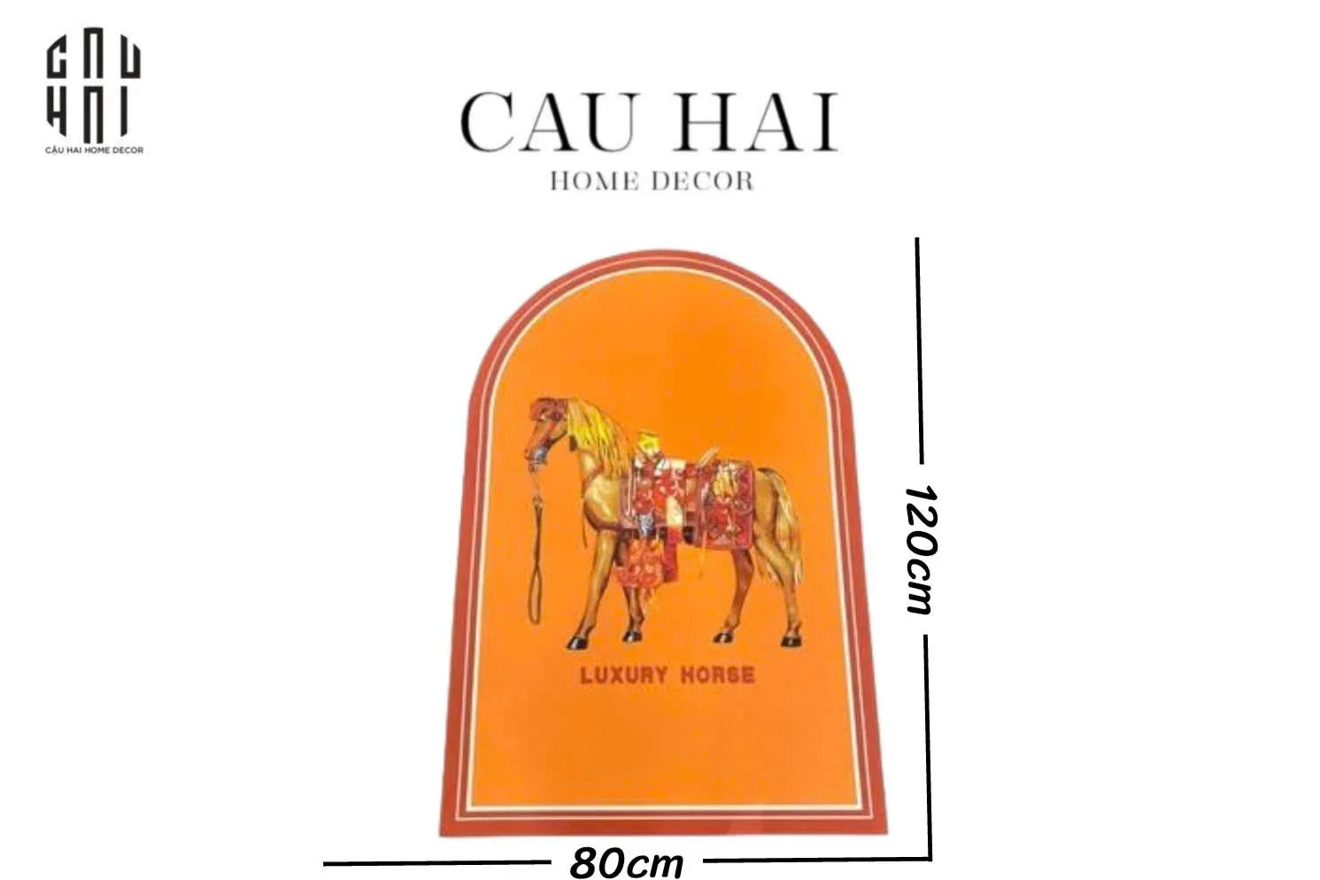Thảm Cửa Da 80X120 - Mon Petit Cheval-CẬU HAI HOME DECOR