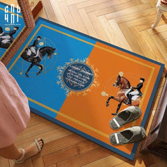 Thảm Cửa Da Cao Cấp 50X80 - OB Dou Polo Horseman-THẢM CỬA-CẬU HAI HOME DECOR