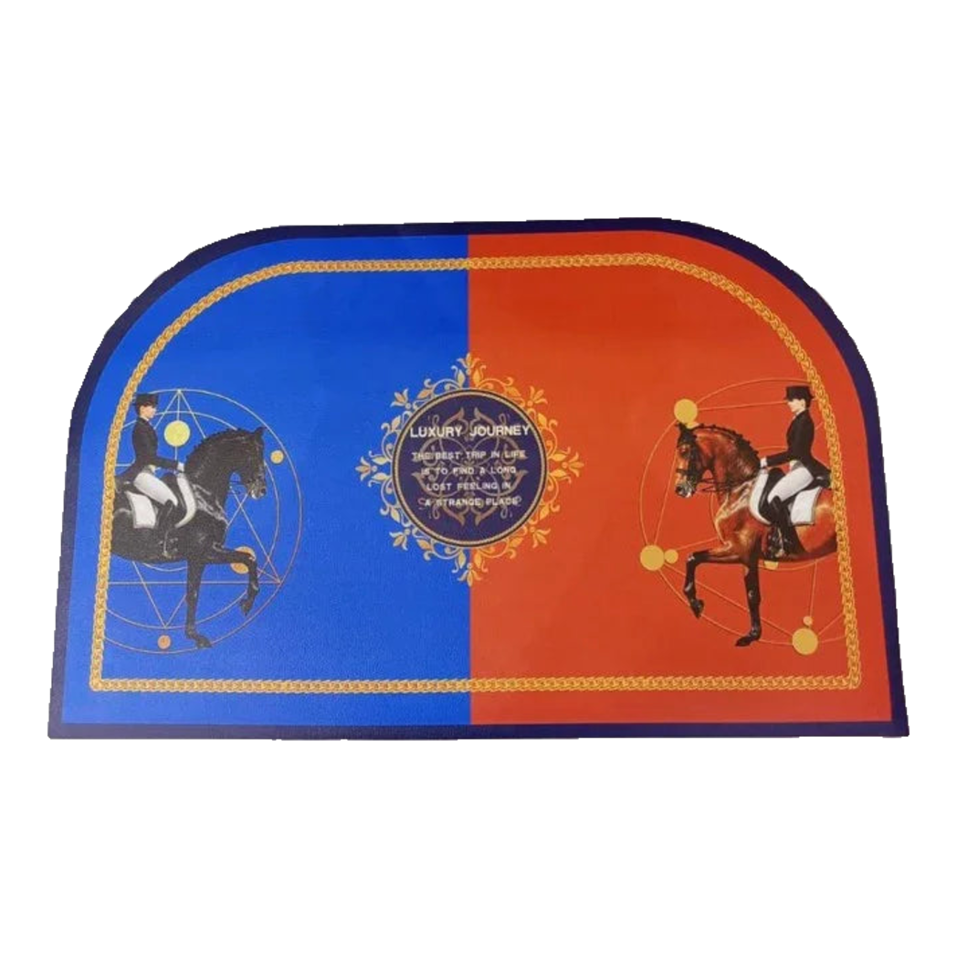 Thảm Cửa Da Cao Cấp -  Water & Oil Repellent 50X80 - Oval OB Duo Polo Horseman