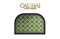 Thảm Cửa Da Cao Cấp - Water & Oil Repellent 60X90 - Olive Green Petals-THẢM CỬA-CẬU HAI HOME DECOR