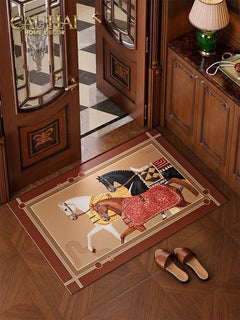 Thảm Cứa Da Cao Cấp - Water & Oil Repellent 80x120 Ngựa Kỵ Mã Hoàng Gia - Royaux Chevaux-CẬU HAI HOME DECOR