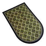 Thảm Cửa Da Oval - 90X120 Olive Green Petals