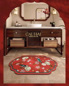 Thảm Cửa Da Thấm Hút Micro-Nappa Gen8 50X80 - Qing Dynasty Crimson Legacy-THẢM CỬA-CẬU HAI HOME DECOR
