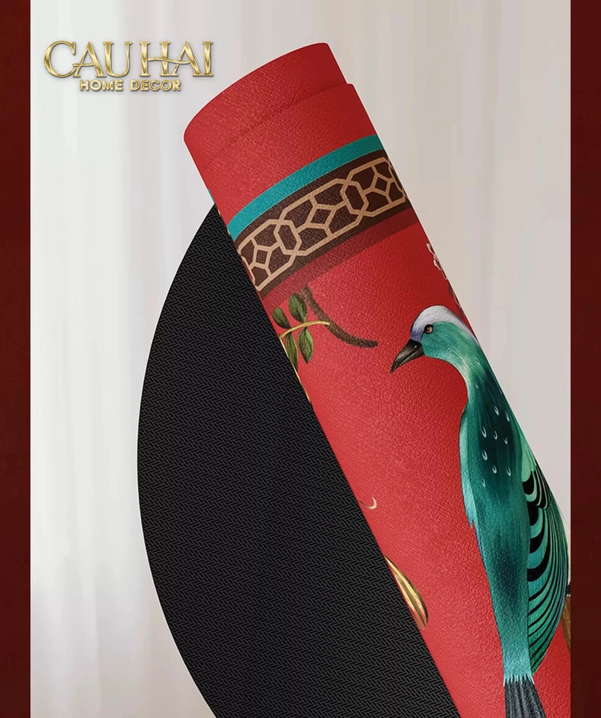 Thảm Cửa Da Thấm Hút Micro-Nappa Gen8 50X80 - Qing Dynasty Crimson Legacy-THẢM CỬA-CẬU HAI HOME DECOR