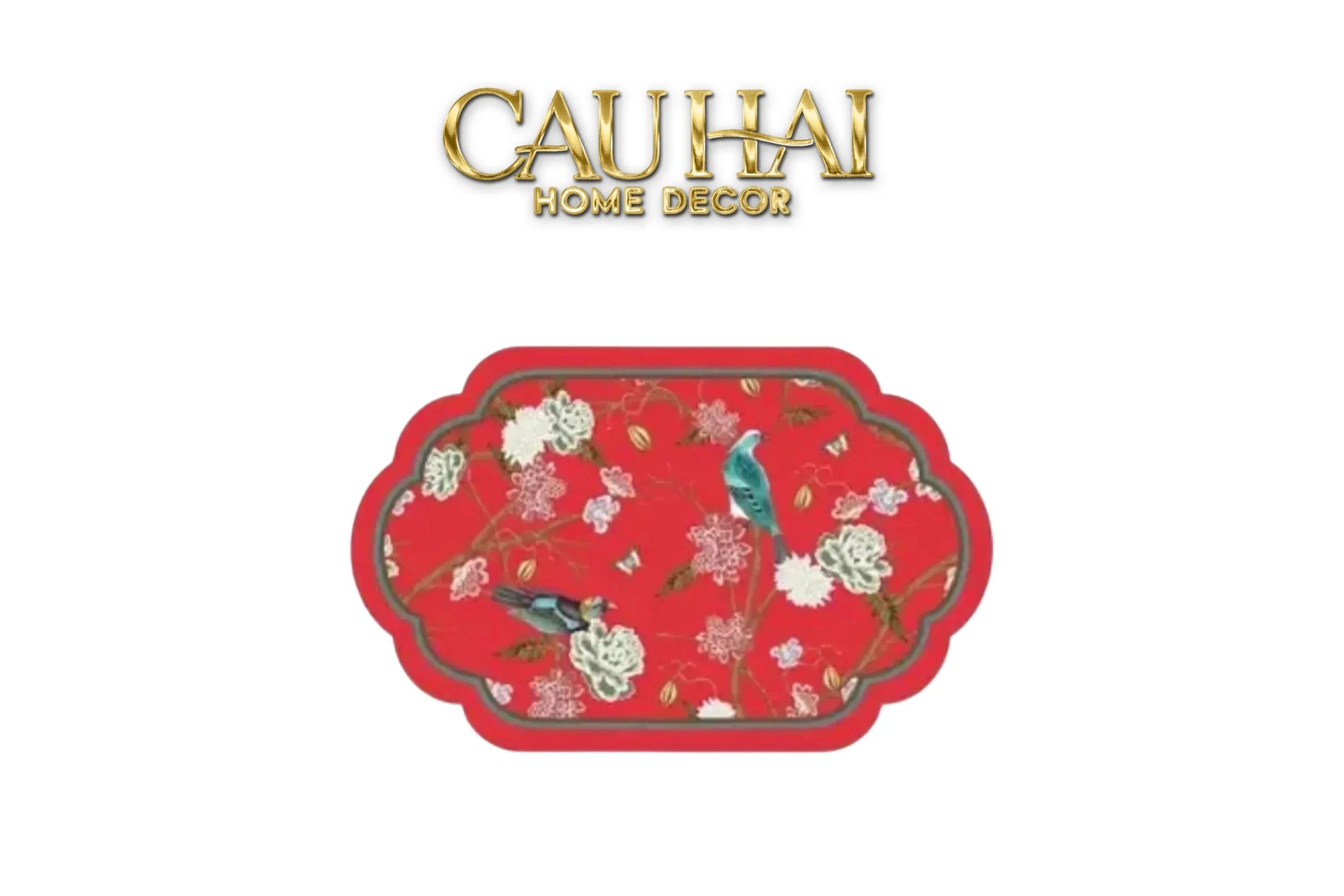 Thảm Cửa Da Thấm Hút Micro-Nappa Gen8 50X80 - Qing Dynasty Crimson Legacy-CẬU HAI HOME DECOR
