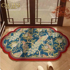 Thảm Cửa Microfiber 50x75 - Paon Plumage Prosperity-THẢM CỬA-CẬU HAI HOME DECOR