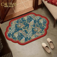 Thảm Cửa Microfiber 50x75 - Paon Plumage Prosperity-THẢM CỬA-CẬU HAI HOME DECOR