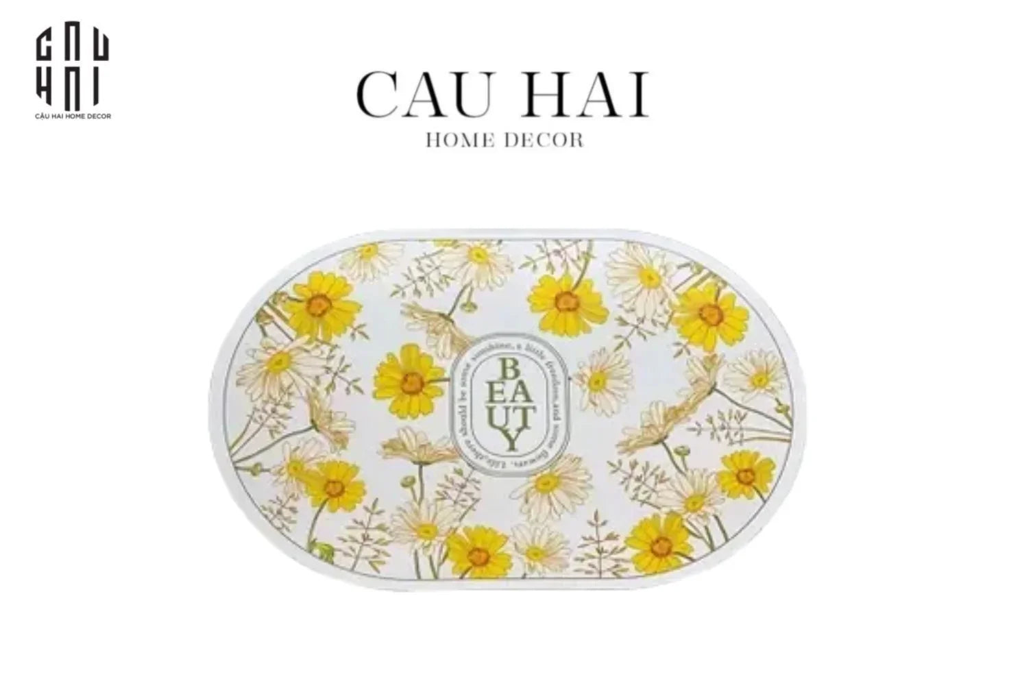 Thảm Cửa Microfiber - 50X80 Daisy - CẬU HAI HOME DECOR