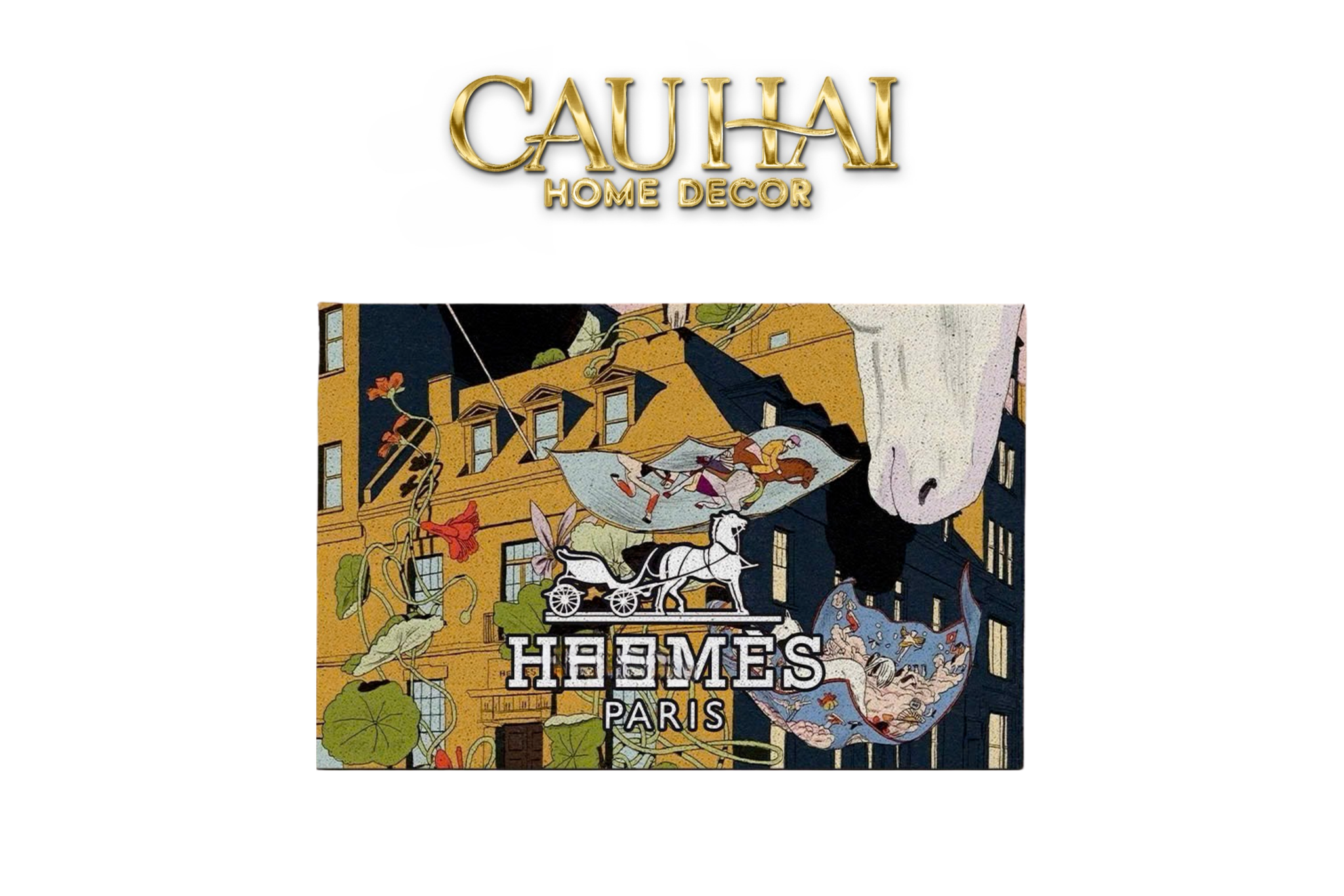 Thảm Cửa Microfiber 50X80 - Les Rêveries Parisiennes - CẬU HAI HOME DECOR