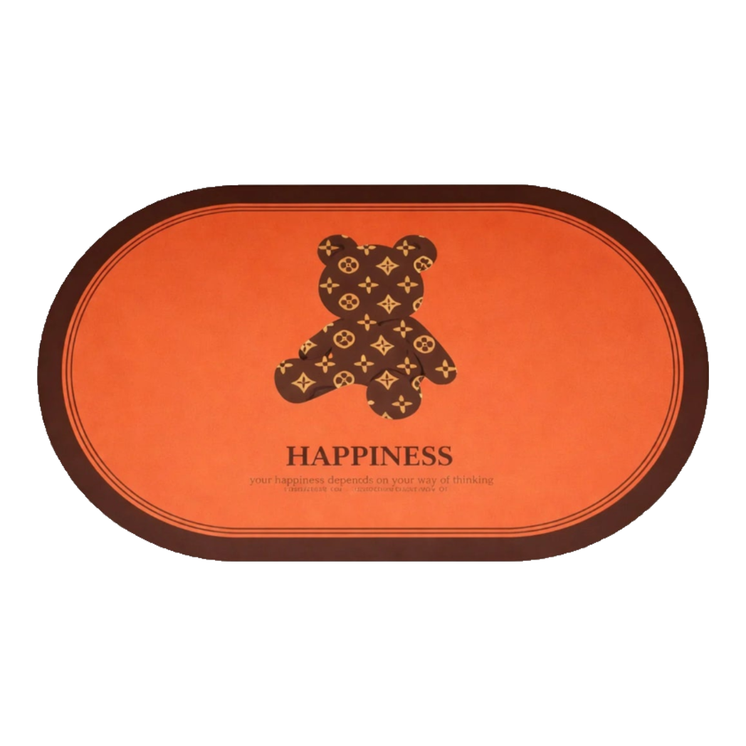 Thảm Cửa Microfiber 60X90 - Bear - Brick Terra Coin