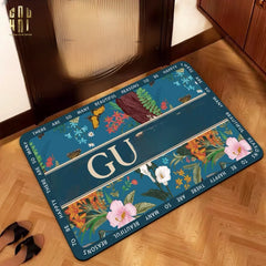 Thảm Cửa Microfiber 60X90 - Jungle Gg - Navy-THẢM CỬA-CẬU HAI HOME DECOR