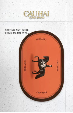 Thảm Cửa Microfiber 60X90 Màu Cam Đặc Trưng - Chivalry Polo Horseman Équestre-THẢM CỬA-CẬU HAI HOME DECOR