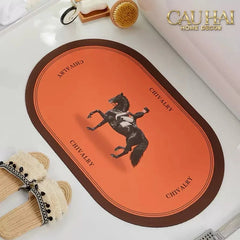 Thảm Cửa Microfiber 60X90 Màu Cam Đặc Trưng - Chivalry Polo Horseman Équestre-THẢM CỬA-CẬU HAI HOME DECOR