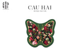 Thảm Cửa Microfiber - 74X80 Green Butterfly - CẬU HAI HOME DECOR