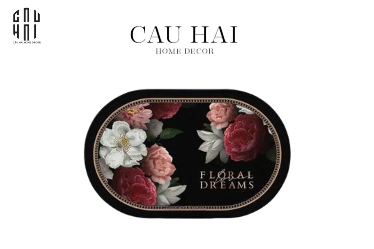 Thảm Cửa Microfiber - Door Mat - 40X60 Floral Dream-THẢM CỬA-CẬU HAI HOME DECOR