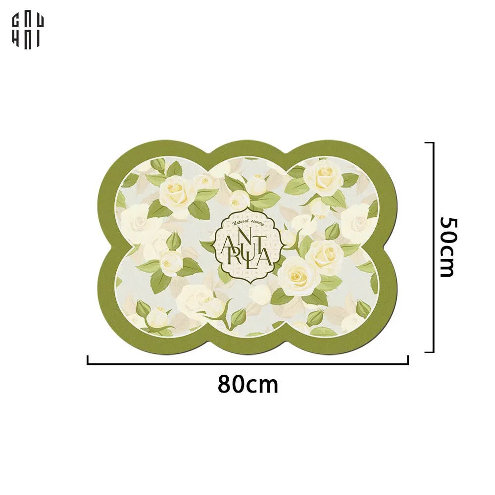 Thảm Cửa Microfiber - Door Mat - 50X80 Natural Circle-THẢM CỬA-CẬU HAI HOME DECOR