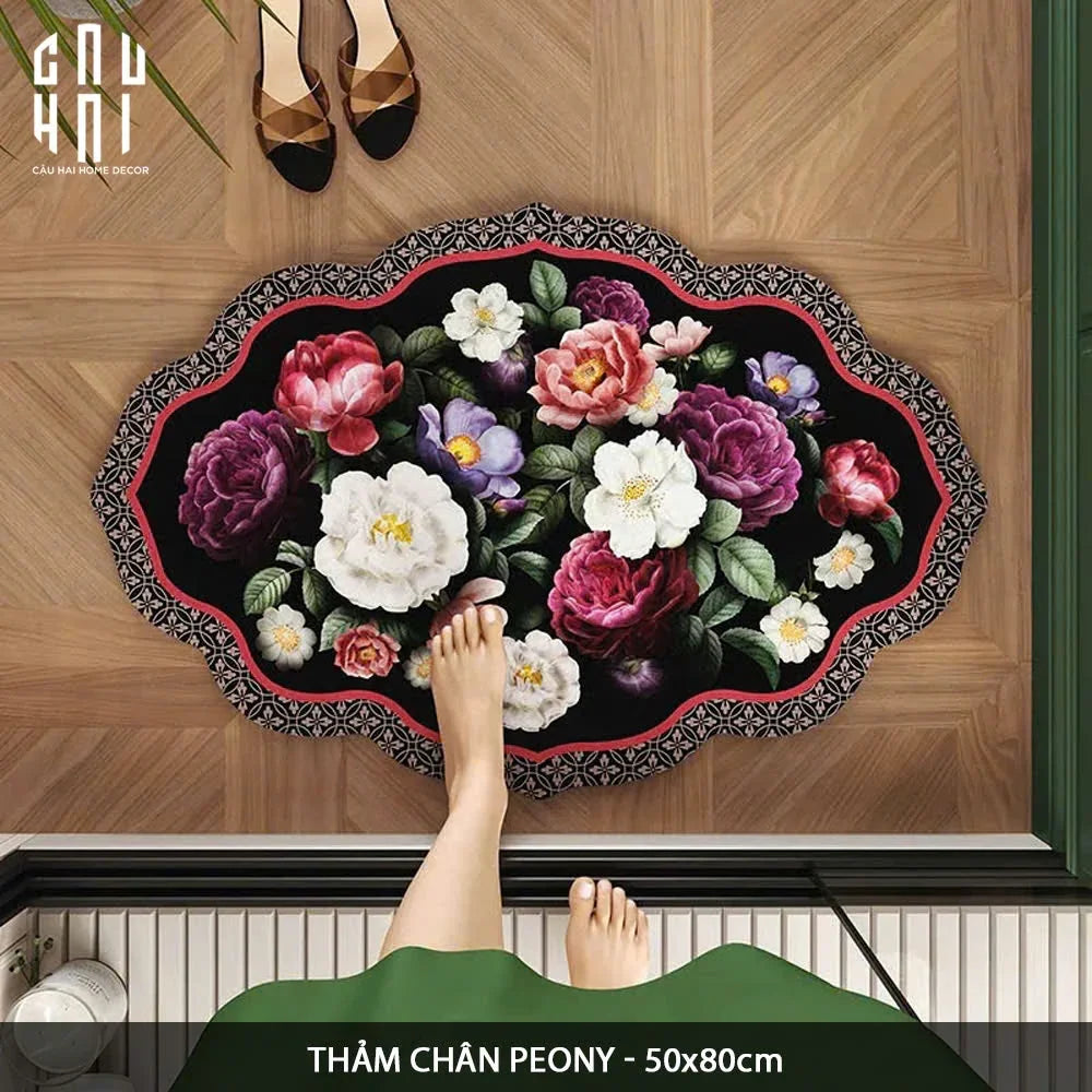 THẢM CỬA MICROFIBER - DOOR MAT - 50x80 PEONY
