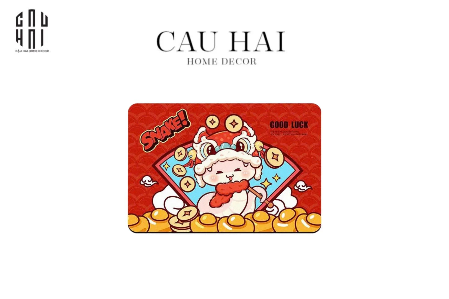 Thảm Cửa Microfiber - Door Mat - 60X90 Lucky Snake - CẬU HAI HOME DECOR