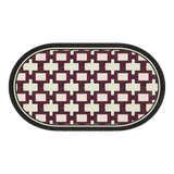 Thảm Cửa Microfiber Gen5 50x80 - Héritage Rouge Carmen Treillis Oval