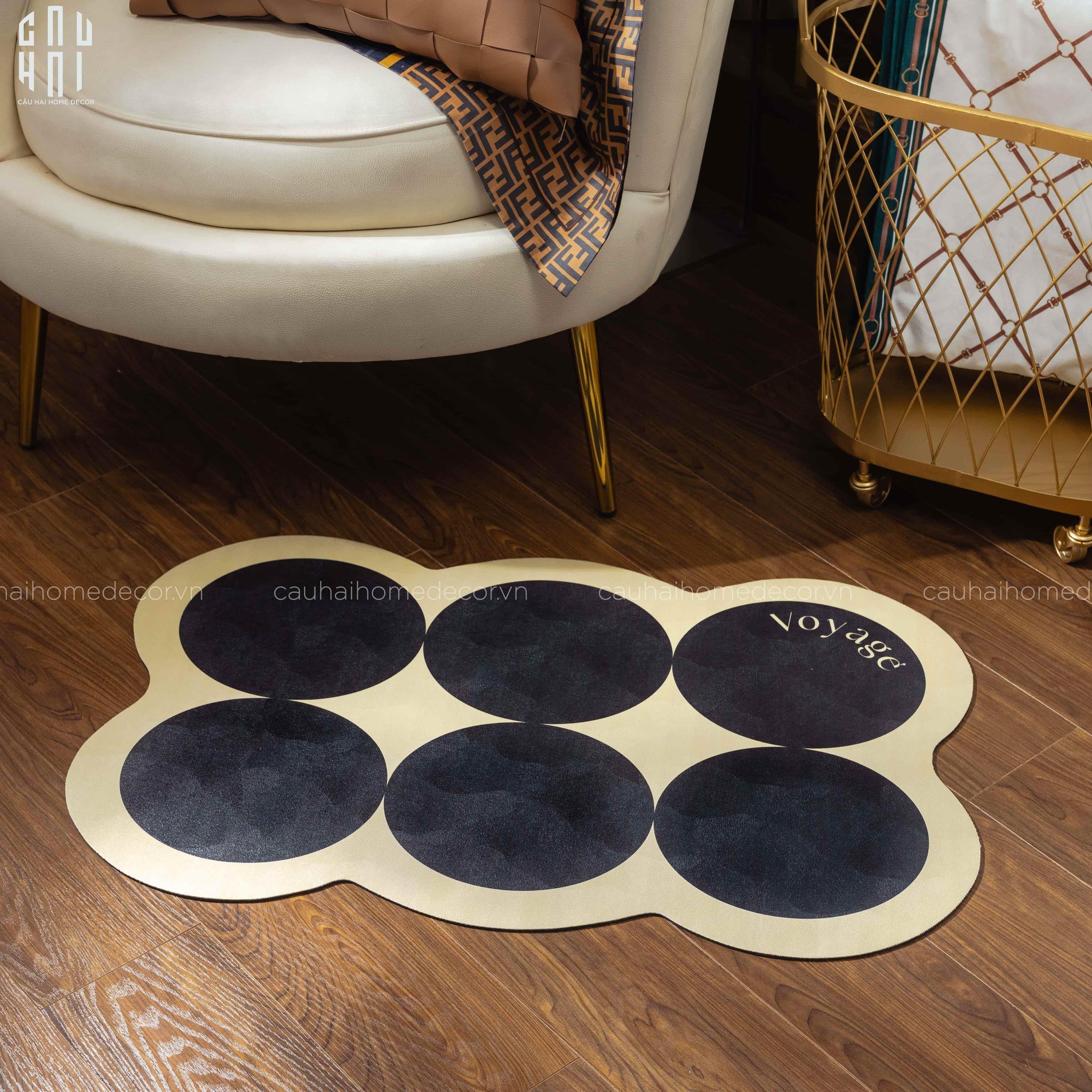 Thảm Cửa Microfiber Gen5 50X80 Multi Dot Choco Latte-THẢM CỬA-CẬU HAI HOME DECOR