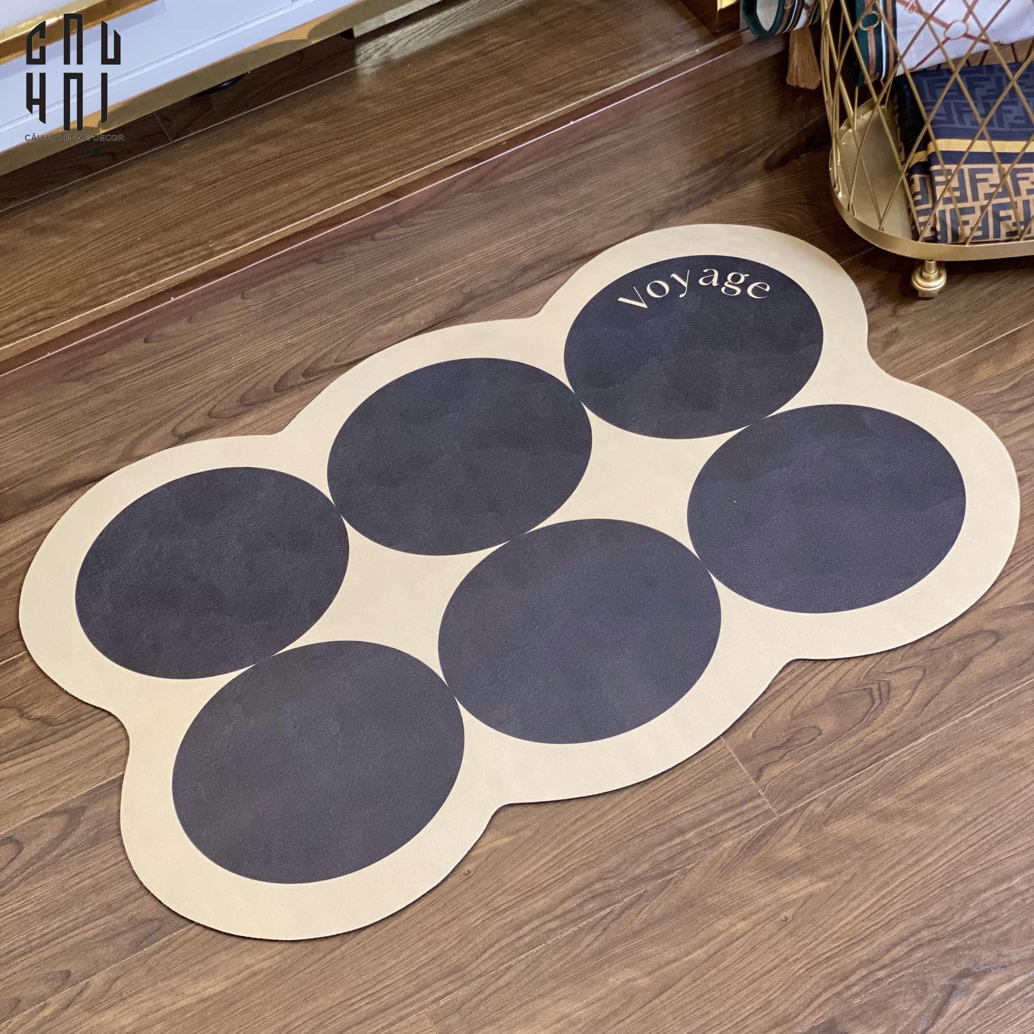 Thảm Cửa Microfiber Gen5 50X80 Multi Dot Choco Latte-CẬU HAI HOME DECOR