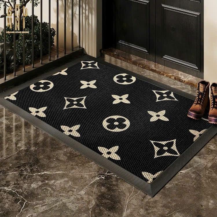 Thảm Cửa Ngăn Bụi Coil Fiber Đan Vòng - 80X120 Le Noir Monogram 3D Anti-Dust Mats-THẢM CỬA-CẬU HAI HOME DECOR
