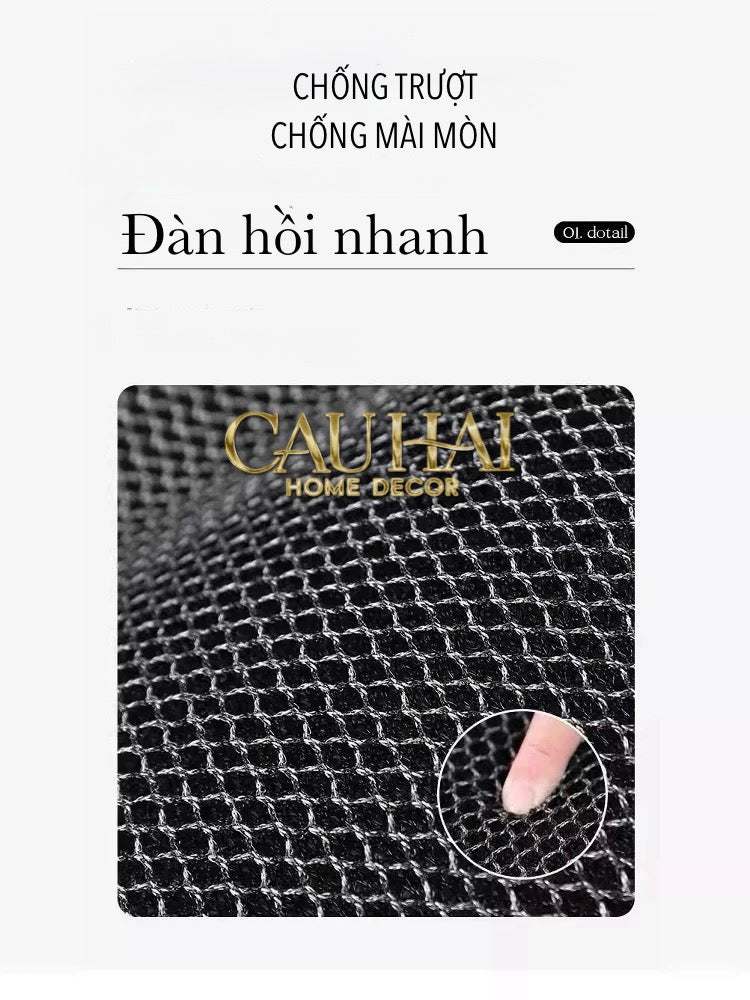 Thảm Cửa Ngăn Bụi Coil Fiber Đan Vòng - 80X120 Le Noir Monogram 3D Anti-Dust Mats-THẢM CỬA-CẬU HAI HOME DECOR