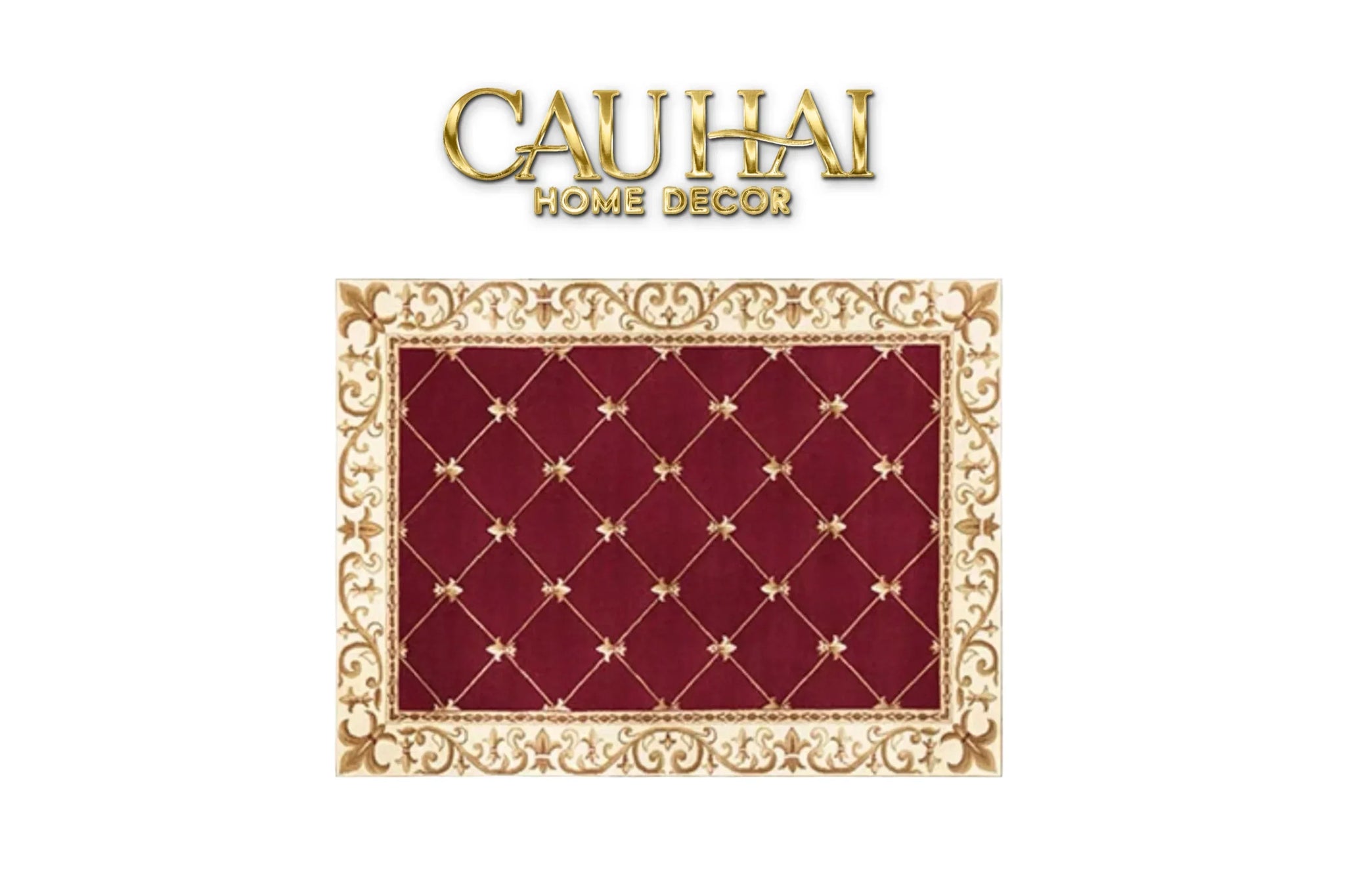 Thảm Cửa Nhung Bỉ 100X140 - Allure Crimson Rouge Ancient Roman Rugs-CẬU HAI HOME DECOR