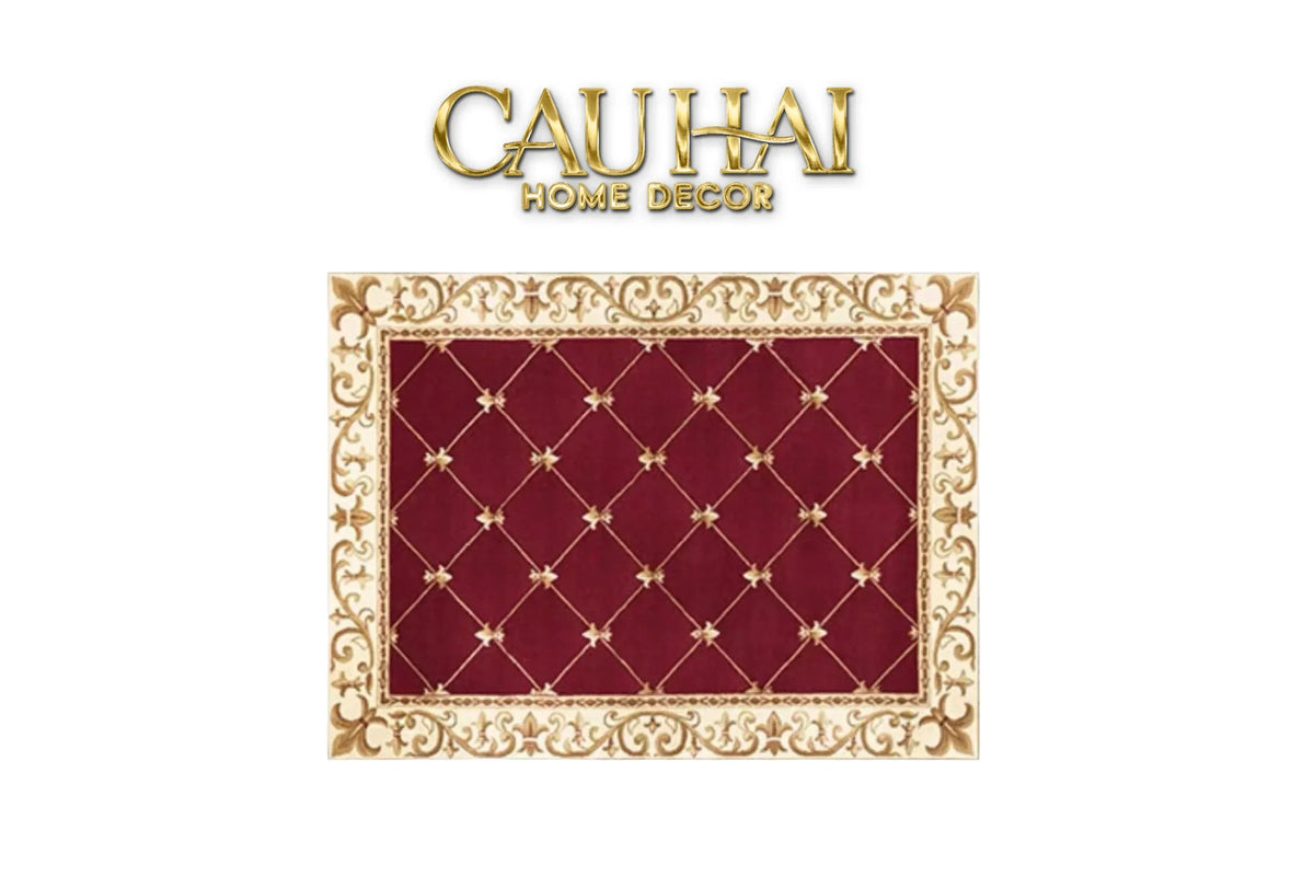 Thảm Cửa Nhung Bỉ 100X140 - Allure Crimson Rouge Ancient Roman Rugs-THẢM CỬA-CẬU HAI HOME DECOR