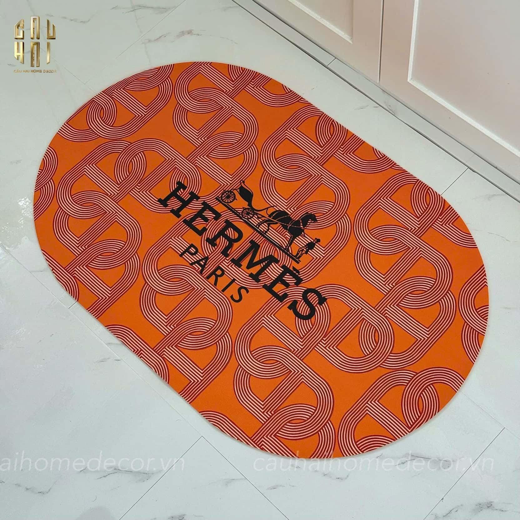 Thảm Cửa Oval Microfiber Gen7 50X80 - Chain D'Ancre-THẢM CỬA-CẬU HAI HOME DECOR