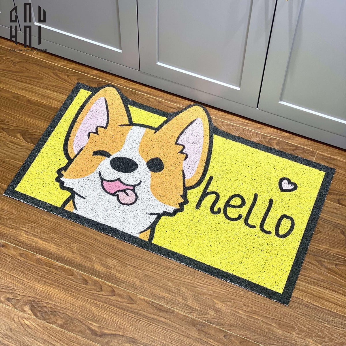 Thảm Cửa Ra Vào 50X80 - Corgi Hello Front Door-THẢM CỬA-CẬU HAI HOME DECOR