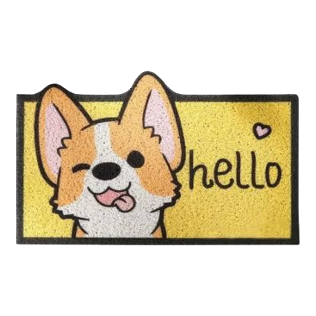 Thảm Cửa Ra Vào 50X80 - Corgi Hello Front Door